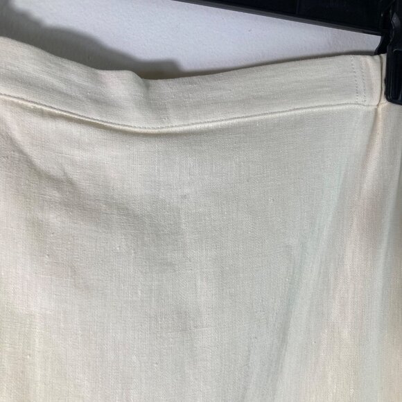 Womens Shirin Guild Linen Midi Maxi Skirt Cream S Linen Heavy Weight Stretch Wai - Picture 4 of 10
